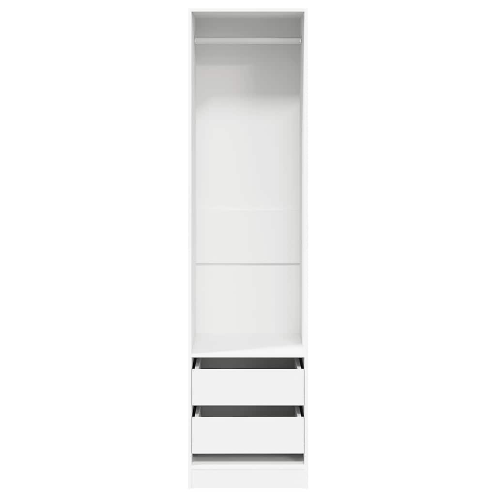 vidaXL Wardrobe | White | Engineered wood | Compact | Wardrobe | Rectangular