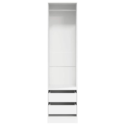 vidaXL Wardrobe | White | Engineered wood | Compact | Wardrobe | Rectangular