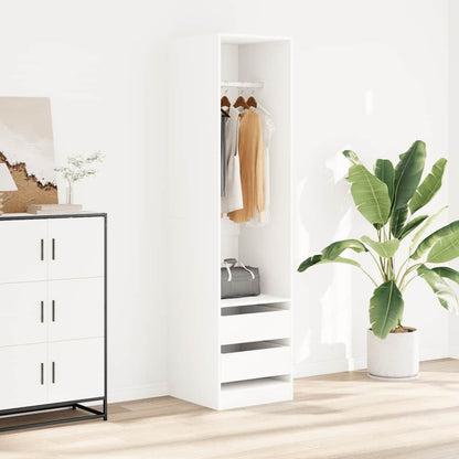 vidaXL Wardrobe | White | Engineered wood | Compact | Wardrobe | Rectangular