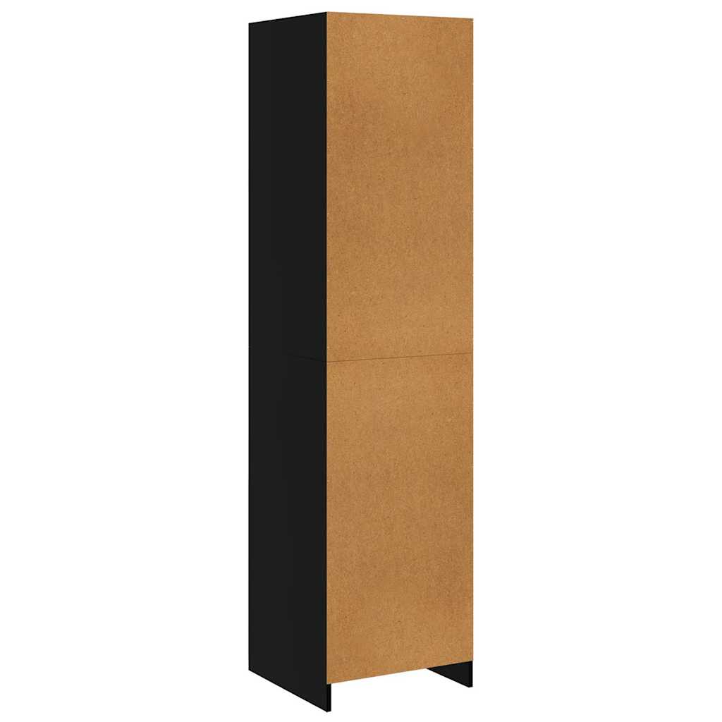 800613 vidaXL Wardrobe with Drawers Black 50x50x200 cm Engineered Wood