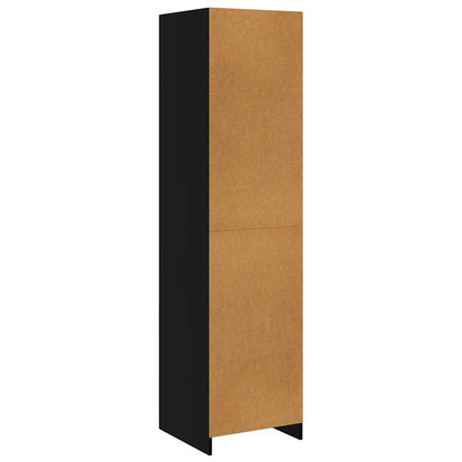 vidaXL Wardrobe with Drawers Black 50x50x200 cm Engineered Wood