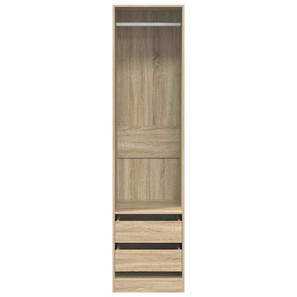 800615 vidaXL Wardrobe with Drawers Sonoma Oak 50x50x200 cm Engineered Wood