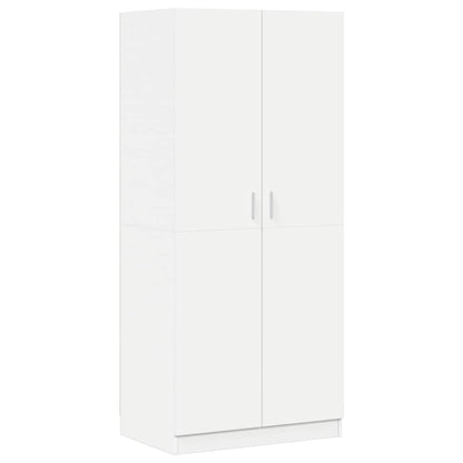 800621 vidaXL Wardrobe White 80x52x180 cm Engineered Wood