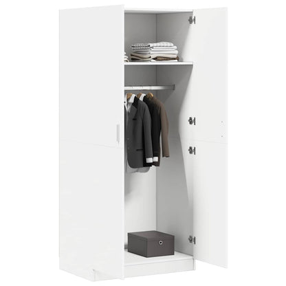 800621 vidaXL Wardrobe White 80x52x180 cm Engineered Wood