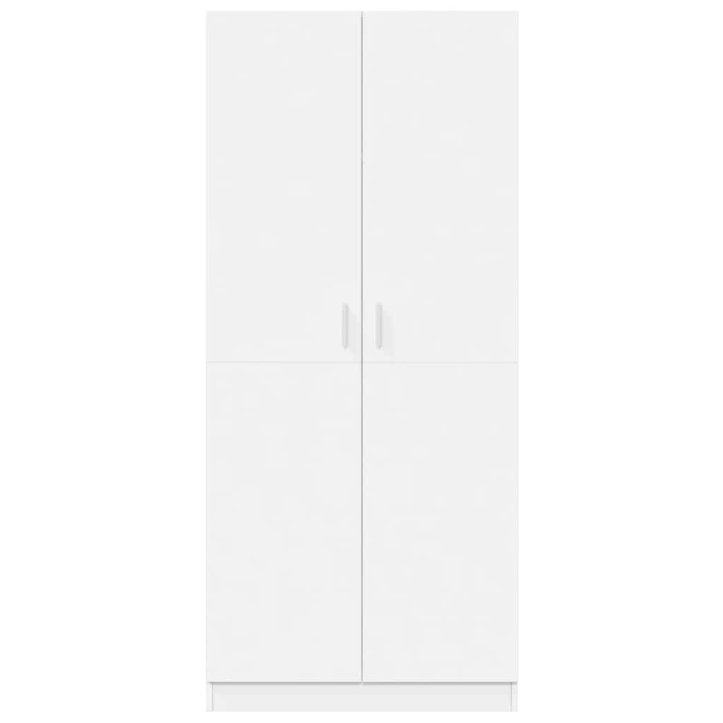 vidaXL Wardrobe White 80x52x180 cm Engineered Wood