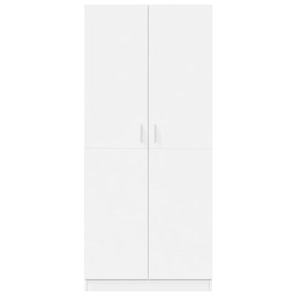 vidaXL Wardrobe White 80x52x180 cm Engineered Wood