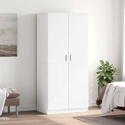 800621 vidaXL Wardrobe White 80x52x180 cm Engineered Wood