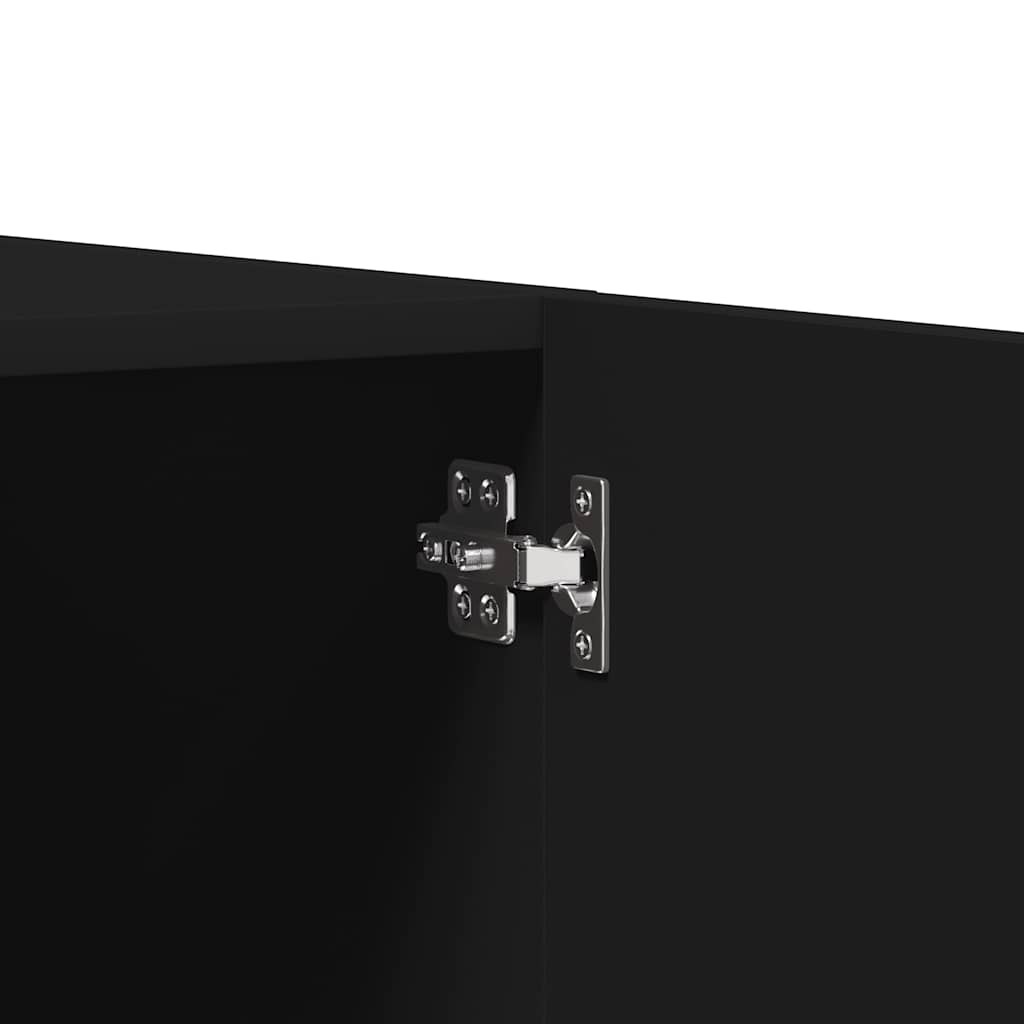vidaXL Wardrobe | Black | Engineered wood | Compact | Wardrobe | Rectangular