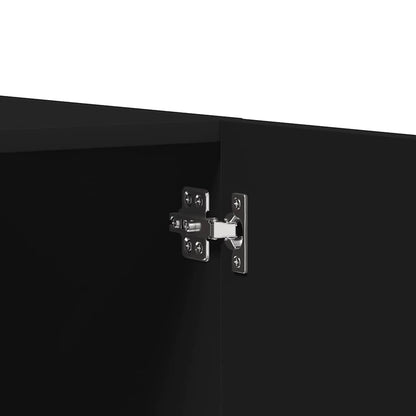 vidaXL Wardrobe | Black | Engineered wood | Compact | Wardrobe | Rectangular