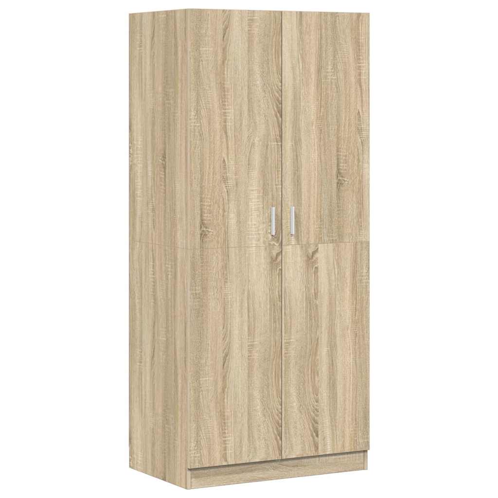 vidaXL Wardrobe | Sonoma oak | Engineered wood | Compact | Wardrobe