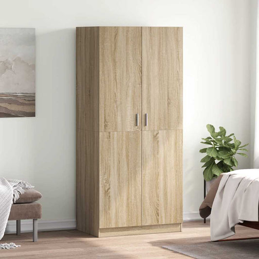 vidaXL Wardrobe | Sonoma oak | Engineered wood | Compact | Wardrobe