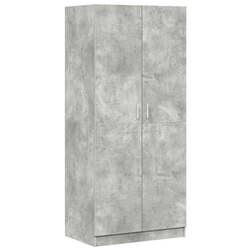 vidaXL Wardrobe | Concrete grey | Engineered wood | Compact | Wardrobe