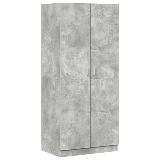 vidaXL Wardrobe | Concrete grey | Engineered wood | Compact | Wardrobe