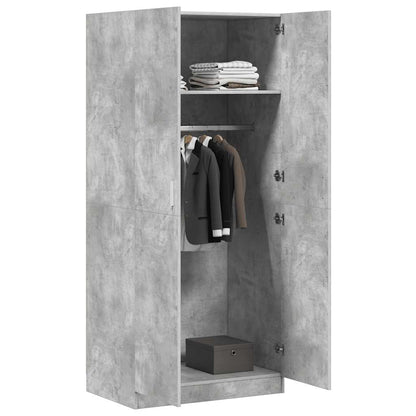 vidaXL Wardrobe | Concrete grey | Engineered wood | Compact | Wardrobe