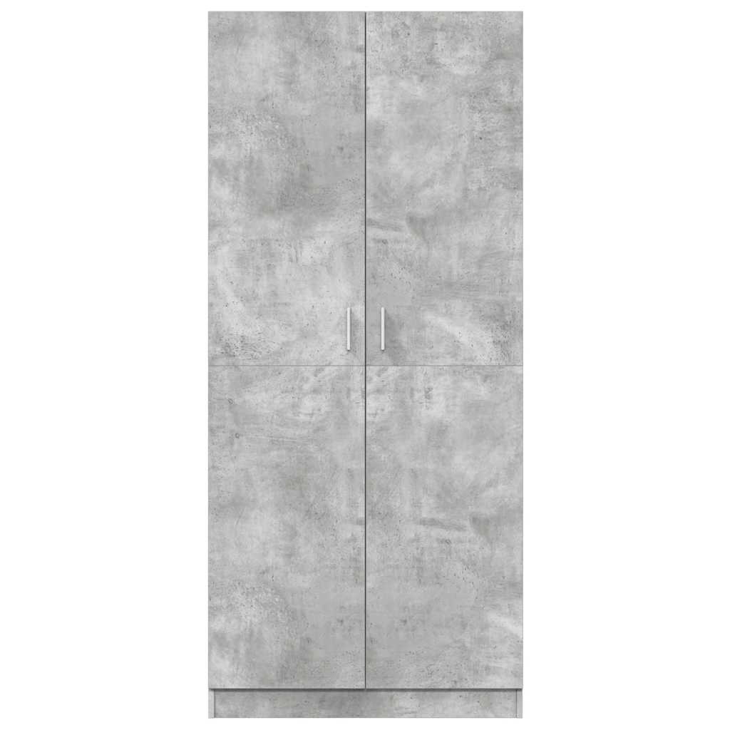 vidaXL Wardrobe | Concrete grey | Engineered wood | Compact | Wardrobe