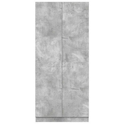 vidaXL Wardrobe | Concrete grey | Engineered wood | Compact | Wardrobe