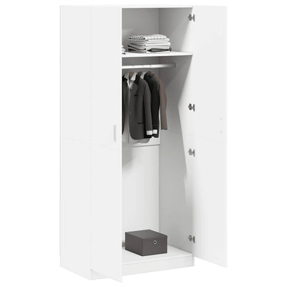 vidaXL Wardrobe White 90x52x200 cm Engineered Wood