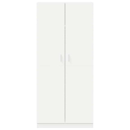 800630 vidaXL Wardrobe White 90x52x200 cm Engineered Wood