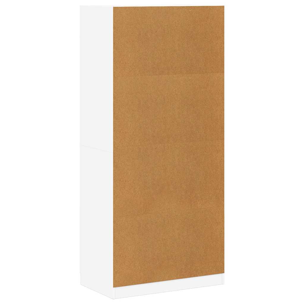 800630 vidaXL Wardrobe White 90x52x200 cm Engineered Wood