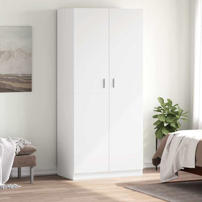800630 vidaXL Wardrobe White 90x52x200 cm Engineered Wood