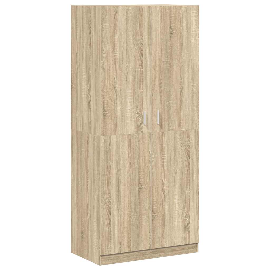 vidaXL Wardrobe | Sonoma Oak | Engineered Wood | Compact | Wardrobe