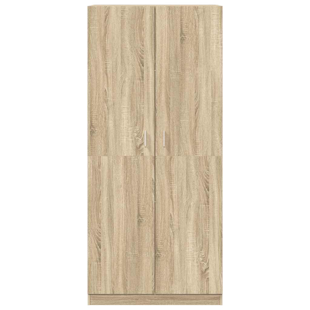 vidaXL Wardrobe | Sonoma Oak | Engineered Wood | Compact | Wardrobe