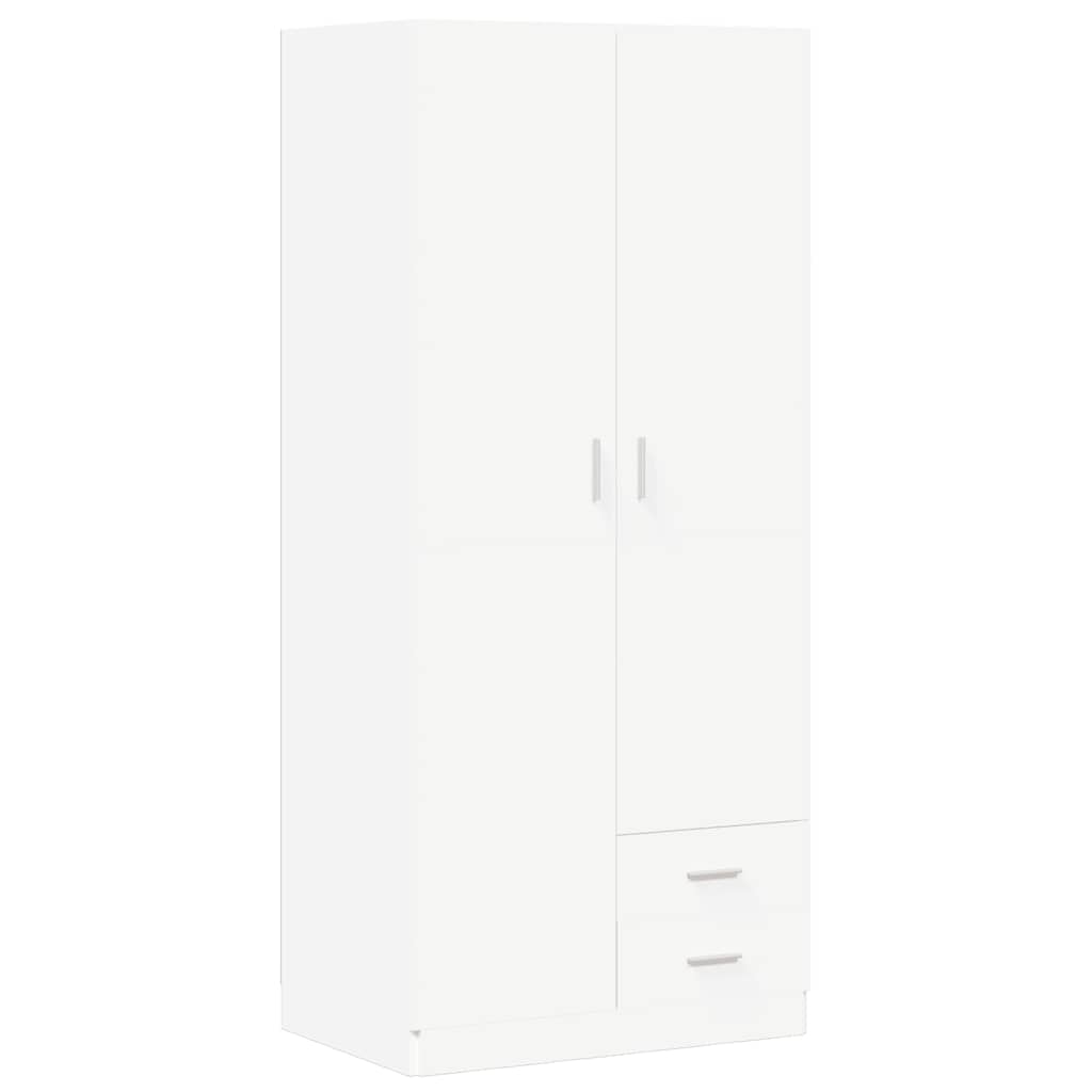 vidaXL Wardrobe White 80x52x180 cm Engineered Wood