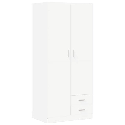 vidaXL Wardrobe White 80x52x180 cm Engineered Wood