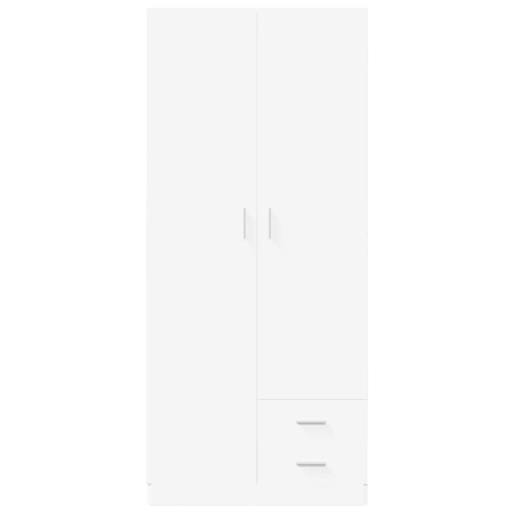vidaXL Wardrobe White 80x52x180 cm Engineered Wood