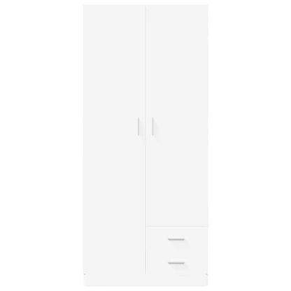 vidaXL Wardrobe White 80x52x180 cm Engineered Wood