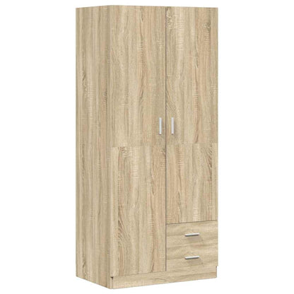 800642 vidaXL Wardrobe Sonoma Oak 80x52x180 cm Engineered Wood