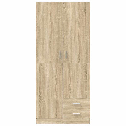 800642 vidaXL Wardrobe Sonoma Oak 80x52x180 cm Engineered Wood