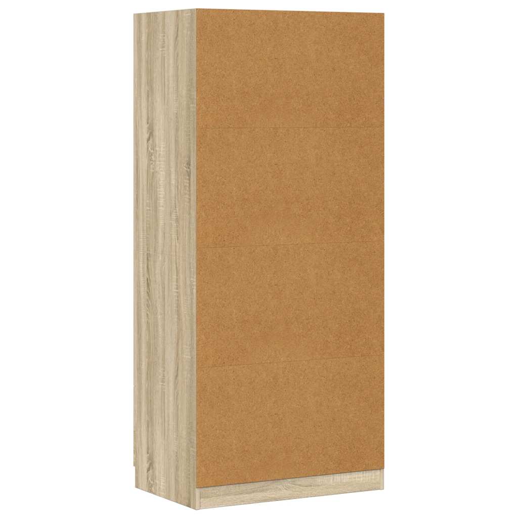 vidaXL Wardrobe Sonoma Oak 80x52x180 cm Engineered Wood
