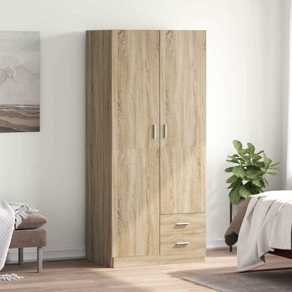 800642 vidaXL Wardrobe Sonoma Oak 80x52x180 cm Engineered Wood