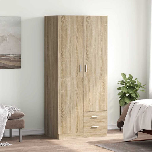 vidaXL Wardrobe | Sonoma oak | Engineered wood | Compact | Wardrobe