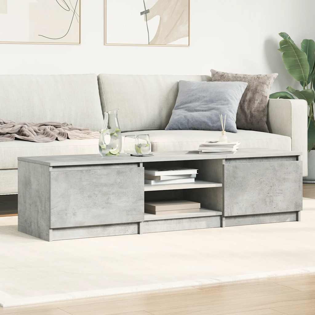 vidaXL TV Cabinet | Concrete Grey | Engineered Wood | 140 x 40 cm | TV Cabinet