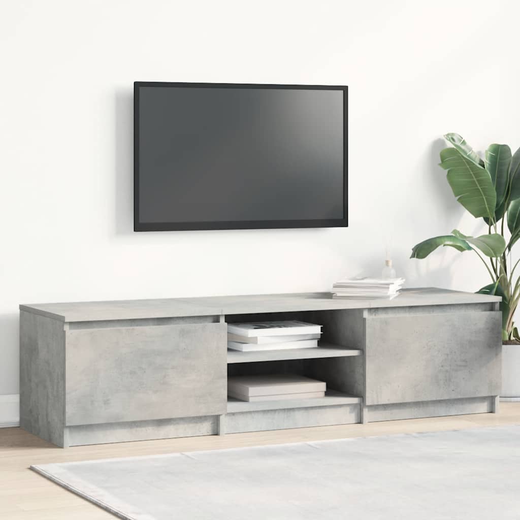 vidaXL TV Cabinet | Concrete Grey | Engineered Wood | 140 x 40 cm | TV Cabinet