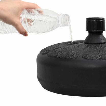47854 vidaXL Umbrella Base Sand/Water Filled 15 L Black