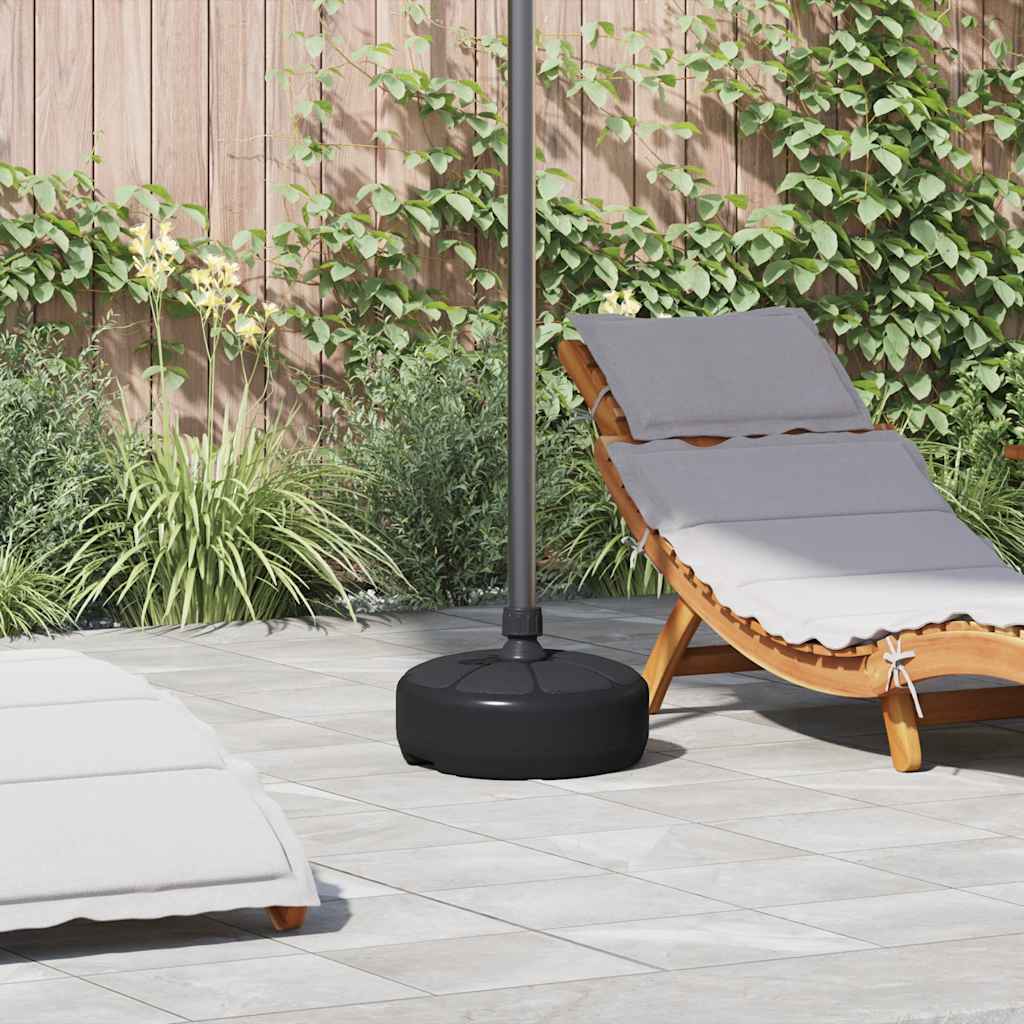 47854 vidaXL Umbrella Base Sand/Water Filled 15 L Black