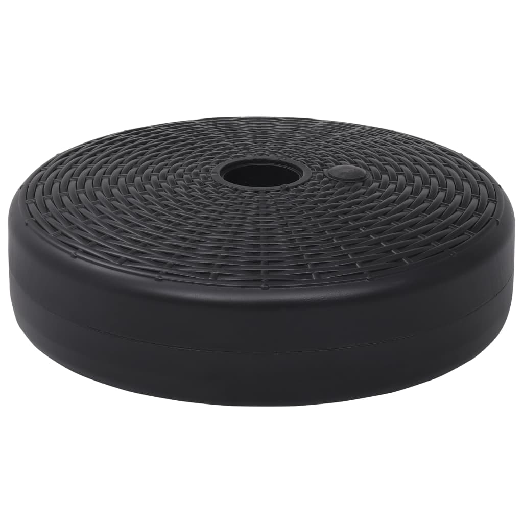 vidaXL Umbrella Base Sand/Water Filled 24 L Black