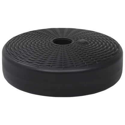 vidaXL Umbrella Base Sand/Water Filled 24 L Black