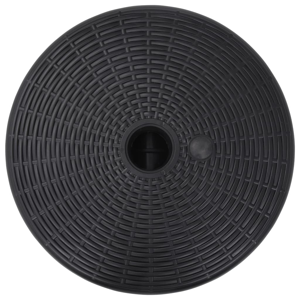 vidaXL Umbrella Base Sand/Water Filled 24 L Black