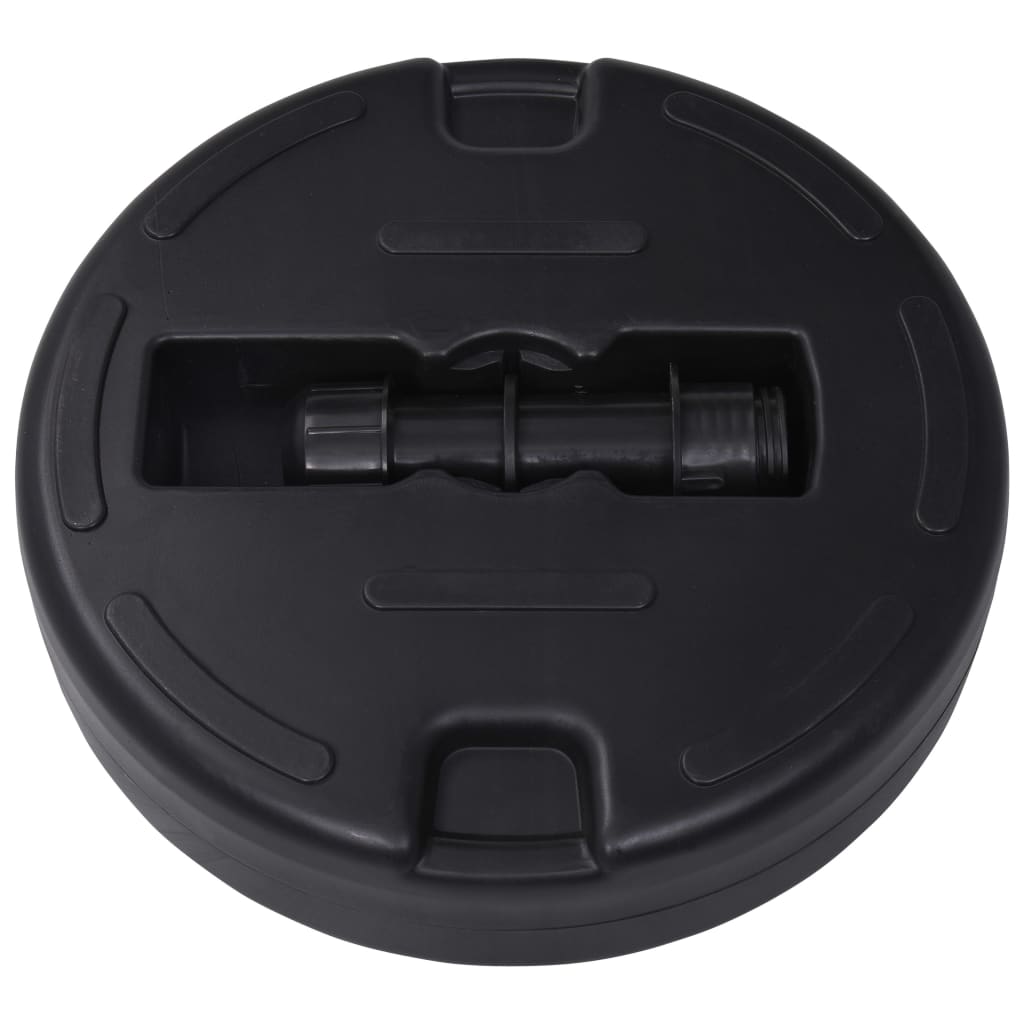 vidaXL Umbrella Base Sand/Water Filled 24 L Black