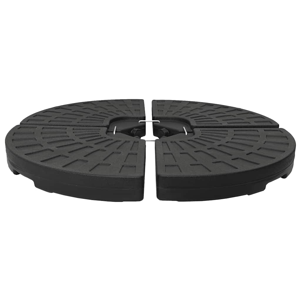 47857 vidaXL Umbrella Base Fan-shaped 4 pcs Black