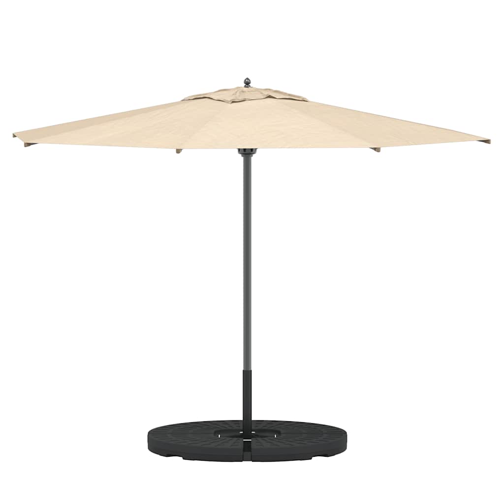 vidaXL Umbrella Base Fan-shaped 4 pcs Black