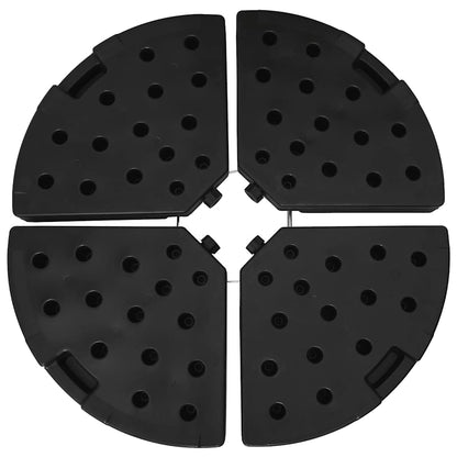 47857 vidaXL Umbrella Base Fan-shaped 4 pcs Black