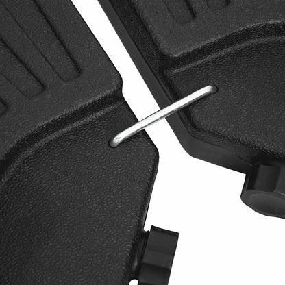 vidaXL Umbrella Base Fan-shaped 4 pcs Black