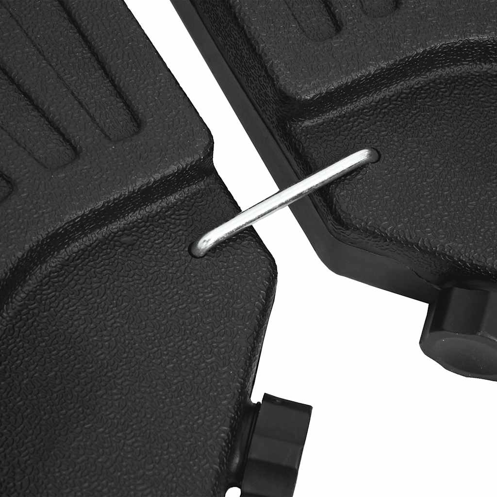 47857 vidaXL Umbrella Base Fan-shaped 4 pcs Black