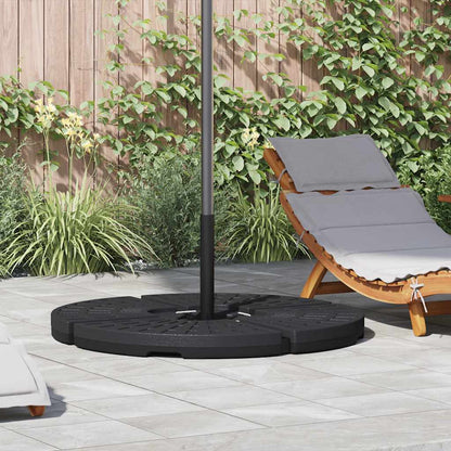 47857 vidaXL Umbrella Base Fan-shaped 4 pcs Black