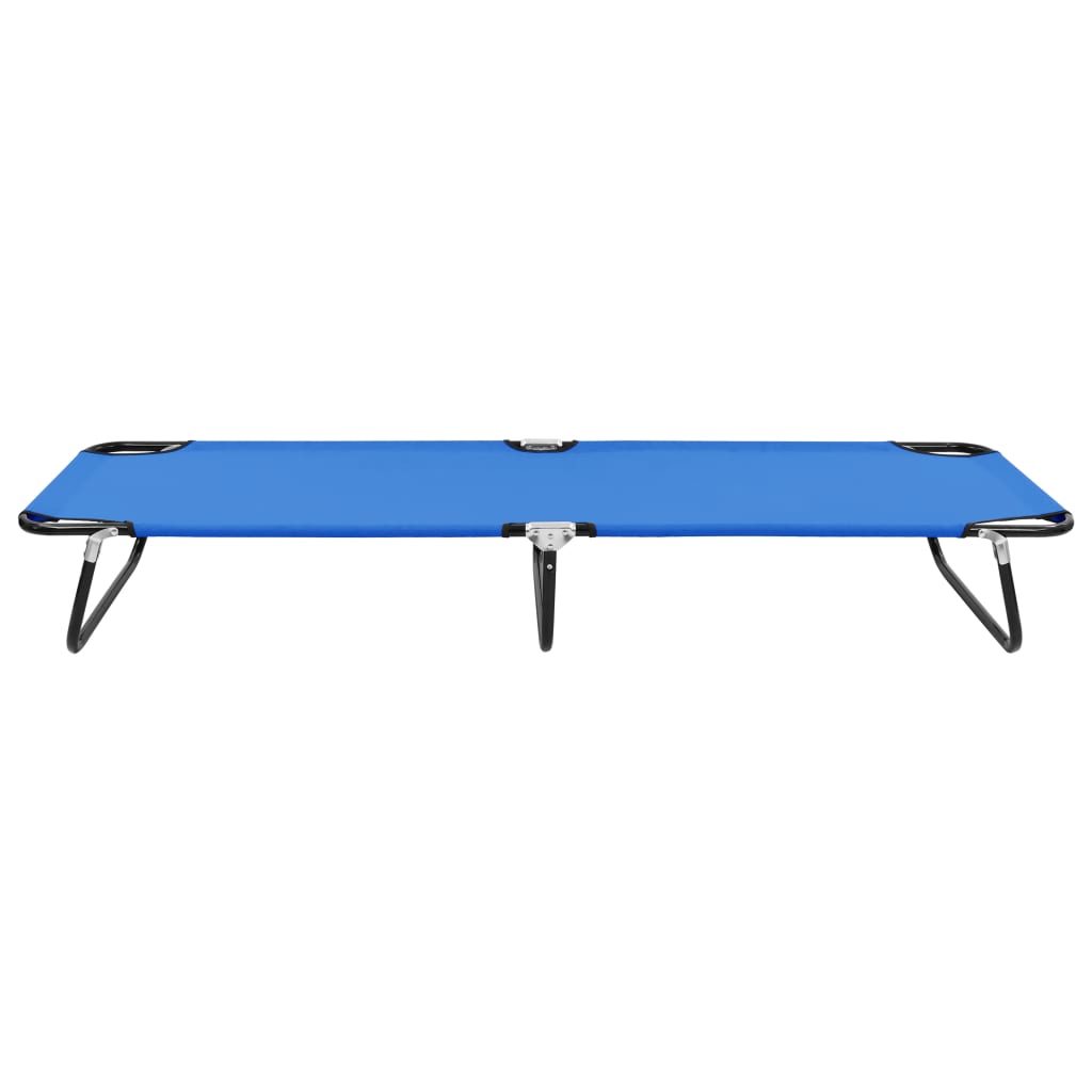 vidaXL Sun Lounger | Blue | Steel frame and polyester fabric | Standard Size